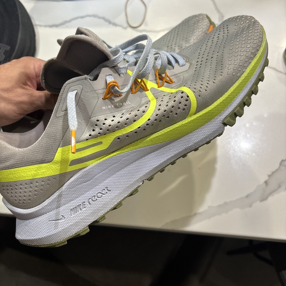 Size 14 - Nike React Pegasus Trail 4 Light Iron Ore Volt